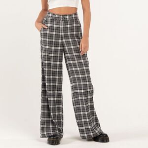 Wide Leg Plaid Pants